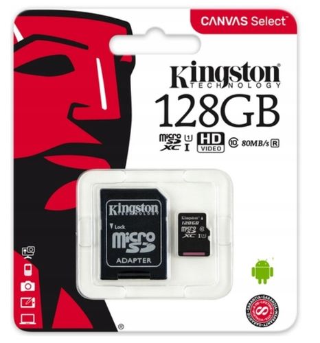 KINGSTON KARTA MICROSD 128GB MICRO CL10 ADAPTER SD na Arena.pl