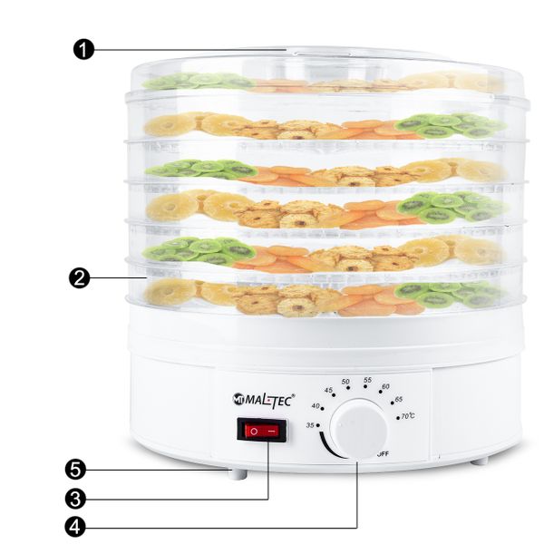 Suszarka spożywcza MalTec DryMaster500W 500 W zdjęcie 8