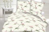 Pościel z kory I 160x200 wzór krem kwiaty