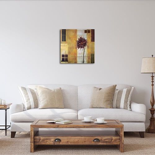Deco Panel, Bordowy kwiat 30x30 na Arena.pl