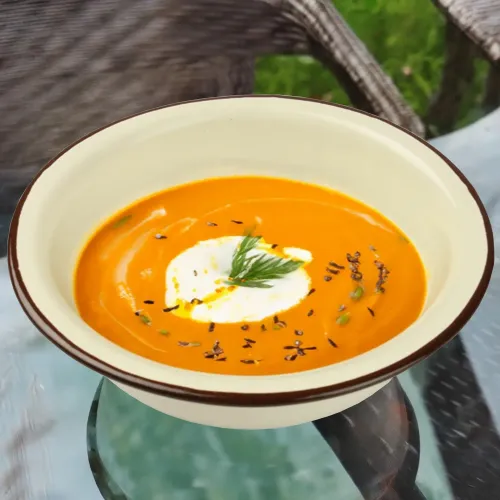 MISKA EMALIOWANA 18 CM NA ZUPĘ OWOCE WARZYWA EMALIA WZÓR KWIATY RETRO na Arena.pl