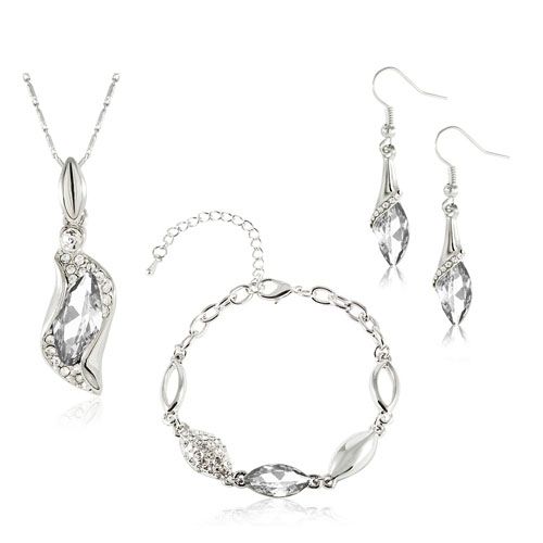 KOMPLET SWAROVSKI ELEMENTS SOPELKI WHITE VA59 na Arena.pl