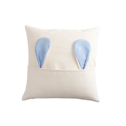 Poszewka lniana 40 x 40 cm do sublimacji - błękitne uszy na Arena.pl