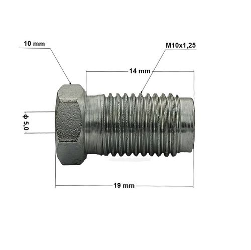 KPS-1 Końcówka przewodu hamulcowego sztywnego M10x1,25 rurka 4,8 na Arena.pl