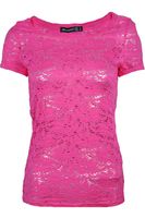 Koronkowa Różowa Bluzka  - 36 / S