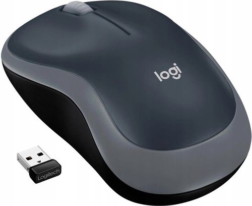 Myszka bezprzewodowa szara Logitech M185 sensor optyczny na baterie na Arena.pl