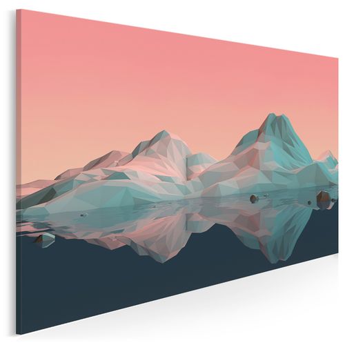 54901 Obraz na płótnie GÓRY 3D GEOMETRYCZNY na Arena.pl