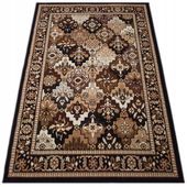 Nowoczesny tkany dywan Bcf 200x300 Brąz Beż bordo Alfa SHIRAZ do