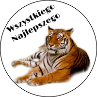 Opłatek na tort Tygrys Kot Kocur Kotek Król Urodziny 18 30 40 50 60