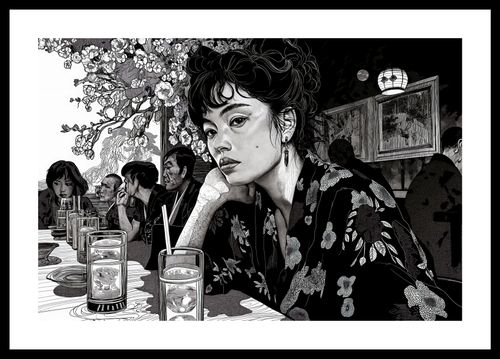 Plakat 45x30cm Czarne Kimono na Arena.pl