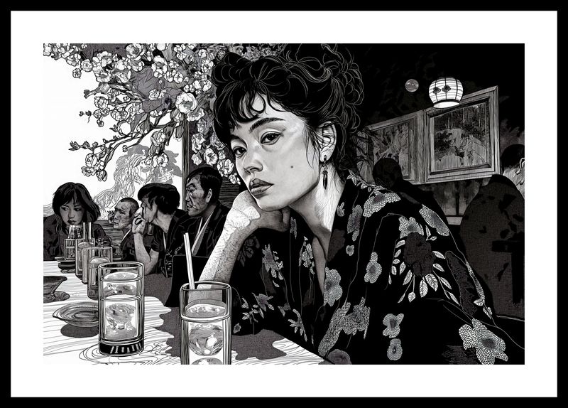 Plakat 45x30cm Czarne Kimono zdjęcie 3