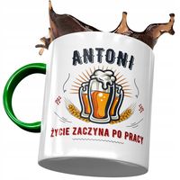 Kubek Zielony Dla Antoniego Antka Kolegi Prezent Z Nadrukiem Ze Zdjęciem