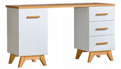 Nowoczesne Biurko 1 Drzwi 3 Szuflady Sosna Anderson 140 cm EVEN DL
