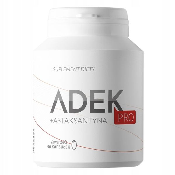 ADEK PRO KOMPLEKS WITAMIN 100% : A,D3,E,K2 MK-7 + ASTAKSANTYNA + ASHWAGANDA zdjęcie 1