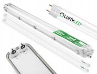 Oprawa Hermetyczna z Odbłyśnikiem Lampa 120cm do Garażu + 2x Świetlówki LED