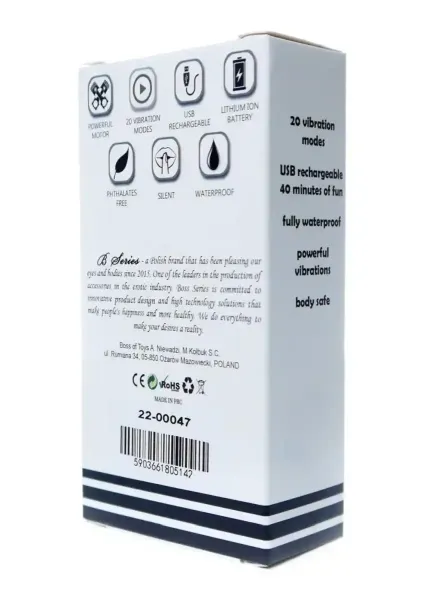 Stymulator-Rechargeable Powerful Bullet Vibrator USB 20 Functions - Matt Black zdjęcie 3