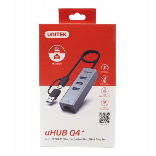 Hub USB Unitek Hub USB-C - 3x USB-C, Ethernet na Arena.pl