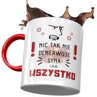 Kubek Czerwony Dla Syna Na Dzień Dziecka Prezent Z Nadrukiem Ze Zdjęciem