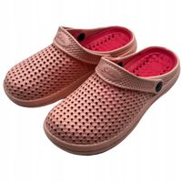 Różowe Damskie Klapki Kroksy Ogrodowe Piankowe Rozmiar 37 Lekkie Wygodne