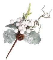 GAŁĄZKA DEKORACYJNA IGLIWIE SZYSZKI DO STROIKA 27CM