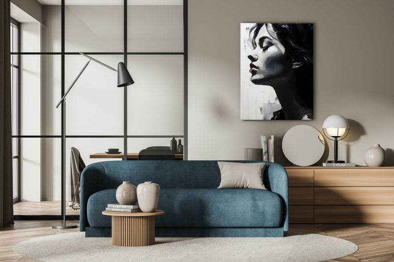 Obraz Canvas PORTRET Kobiety Czerwone Usta Abstrakcja 20cm x 30cm zdjęcie 10