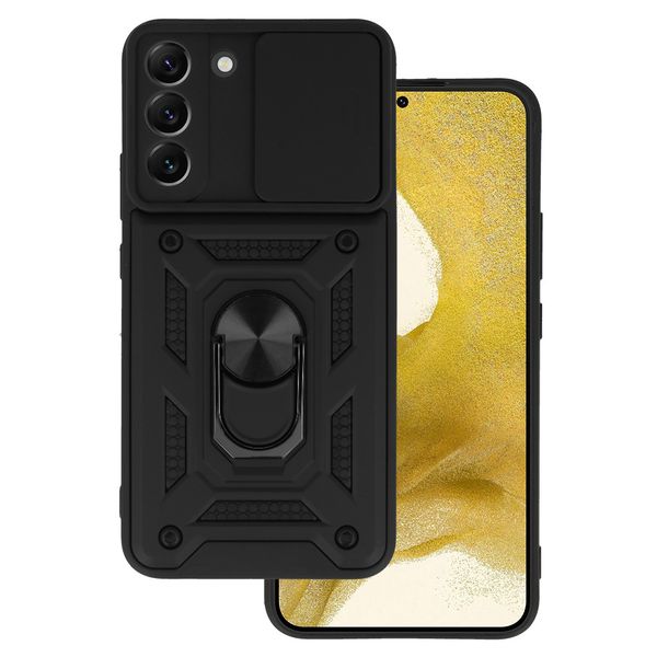 Slide Camera Armor Case do Samsung Galaxy S22 Plus Czarny zdjęcie 1