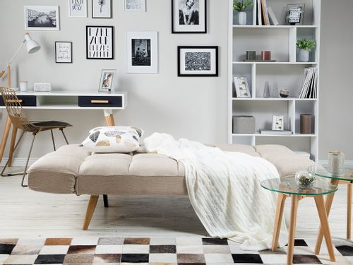 Sofa rozkładana beżowa INGARO na Arena.pl