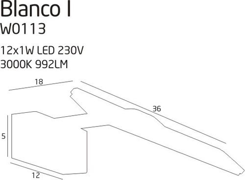 Kinkiet LED Blanco 1 W0113 biały - MaxLight na Arena.pl