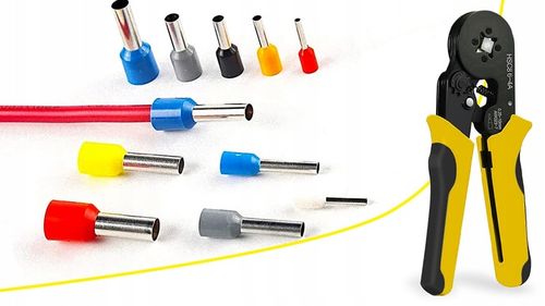 ZACISKARKA DO TULEJEK KONEKTORÓW PRZEWODÓW ZESTAW PRASKA + 1200 SZT TULEJKA na Arena.pl