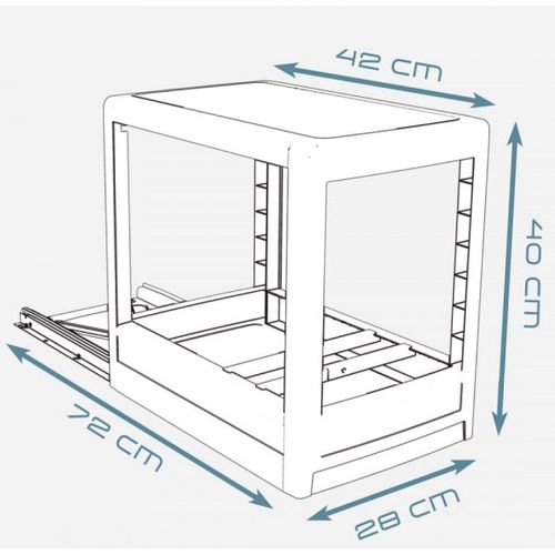 Mobilna półka do szafki biała na Arena.pl