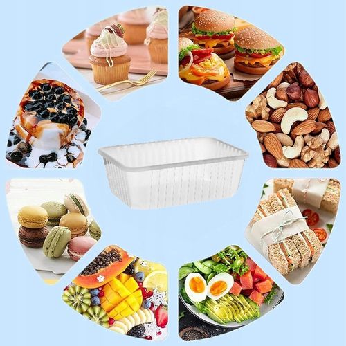 ZESTAW POJEMNIKÓW POJEMNICZKI NA ŻYWNOŚĆ JEDZENIE 1000ml WIELORAZOWE 50szt na Arena.pl