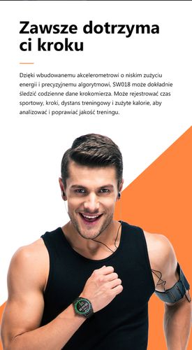 SMARTWATCH MĘSKI G. Rossi SW018-4 black/red (sg012d) WŁASNE TARCZE na Arena.pl