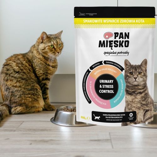 sucha karma dla kota pan mięsko urinary & stres control indyk wołowina 800g na Arena.pl