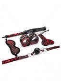 5 pieces leopard bondage set