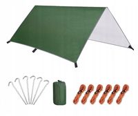 TARP PŁACHTA PLANDEKA BIWAKOWA TURYSTYCZNA SURVIVALOWA ZADASZENIE NAMIOTOWE