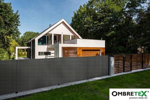 Siatka Osłona 1,7x10m 95% Na Ogrodzenie Płot Balkon Mata Maskująca Antracyt na Arena.pl