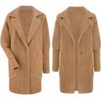 ALPAKA CIEPŁY PŁASZCZ NARZUTKA SWETER WEŁNA KOLORY