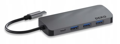Hub USB C 5w1 Stacja Dokująca 100W HDMI 4K 60Hz 3xUSB DEKO Lite na Arena.pl