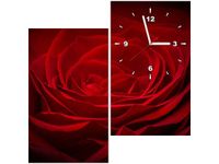 60X60CM ZEGAR RÓŻA UKOCHANEJ OBRAZ DREWNO ŚCIAN KWADRAT