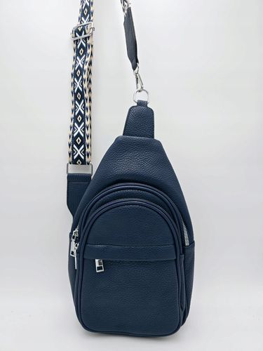 Sara Moda - torebka plecak skóra ekologiczna pasek BOHO granatowy 1970 na Arena.pl