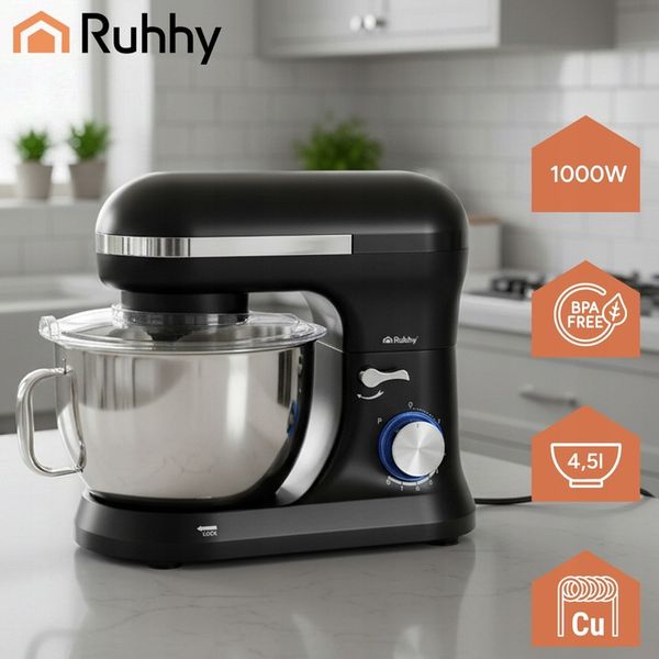 Robot Planetarny Kuchenny RUHHY 4,5L Wielofunkcyjny Mikser do Ciasta zdjęcie 5