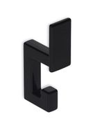 Wieszak na ubrania Schwinn Z046 Nowoczesny z uchwytem na kapelusze Rozstaw w mm - 32, Kolor pokrycia - Czarny półmat lakier