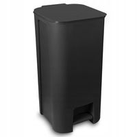 Kosz z Pedałem Różne Kolory do Segregacji Śmieci Odpadów Pojemny 40l Czarny