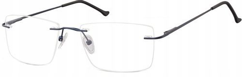 BEZRAMKOWE Okulary OPRAWKI Okularowe patentki prostokątne Grafitowe Unisex na Arena.pl