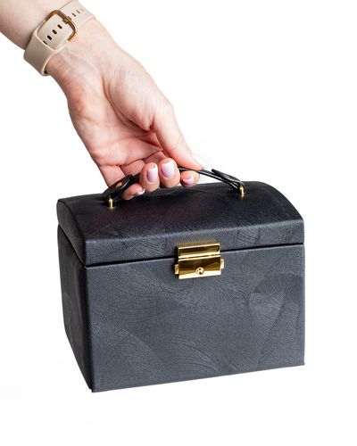 Kuferek Na Biżuterię Z Lusterkiem Pojemna Szkatułka Do Przechowywania na Arena.pl