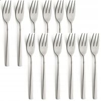 AMEFA SZTUĆCE NIERDZEWNE DAKOTA WIDELCZYKI CIASTA TORTU DESERU ZESTAW 12 OS