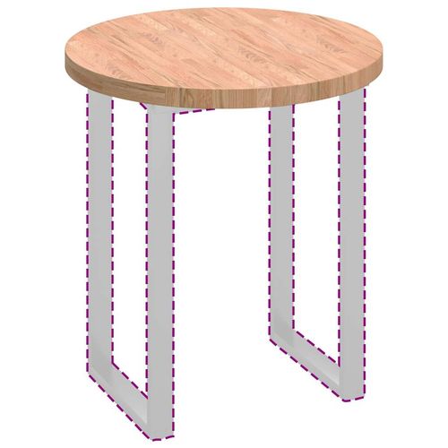 Blat stołu Inny Jasnobrązowy Ø 70 x 4 cm Solidne drewno dębowe na Arena.pl