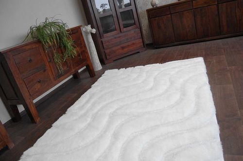 Dywan SHAGGY SOFT - 3D 2244 biały na Arena.pl