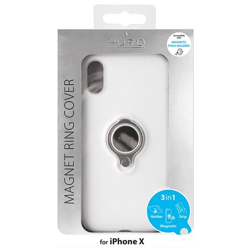 PURO MAGNET RING COVER Apple iPhone X - WHITE na Arena.pl