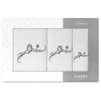 Komplet ręczników 3 cz. FAIRY Eurofirany biały grafitowy